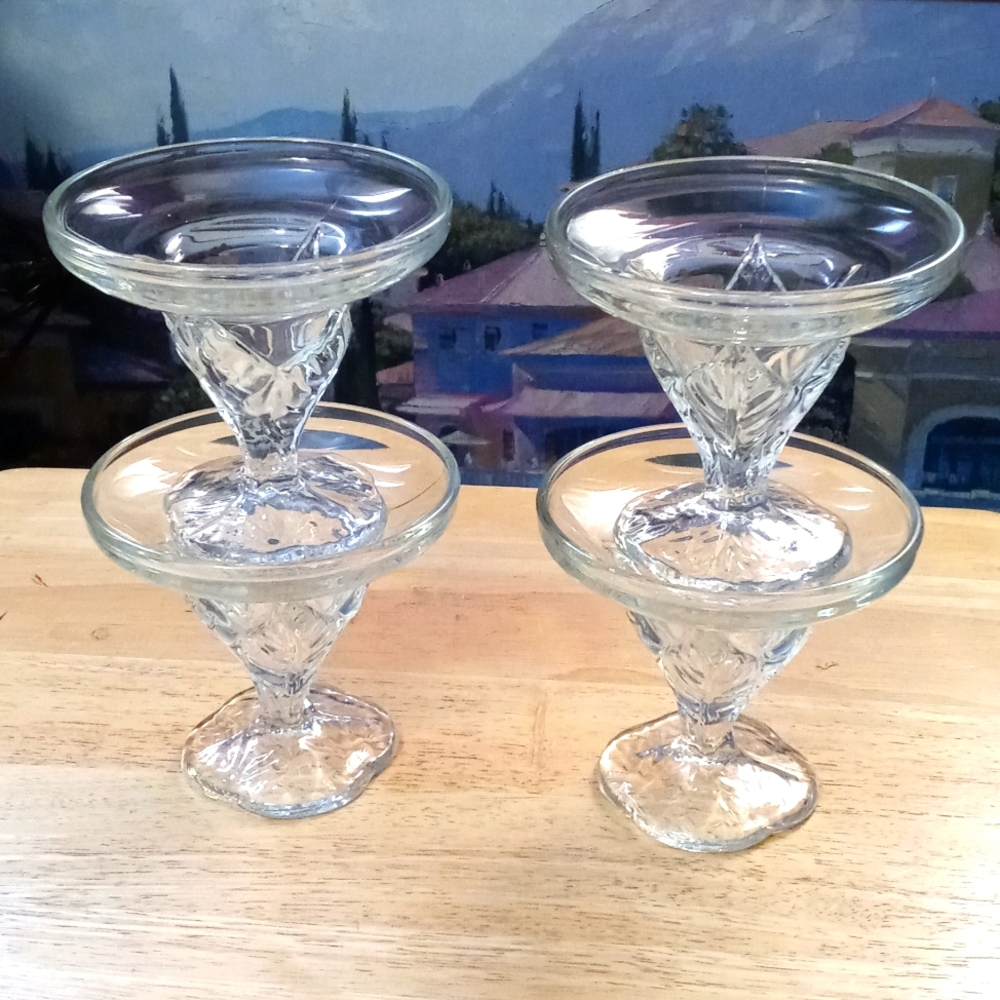 🇫🇷 5 La Rochere Antique Made In France 🍷🍦Desert Bowls,Since 1475.🧁🍹🍇